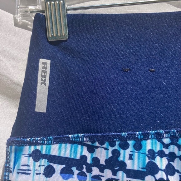 RBX blue patterned 3/4 length athletic pants, size SP - Picture 7 of 11